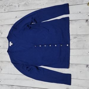 Charter Club Cobalt Blue Small V neck button down Cardigan